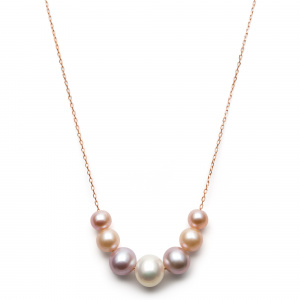 Multicolor Freshwater Pearl Chain Necklace Photo